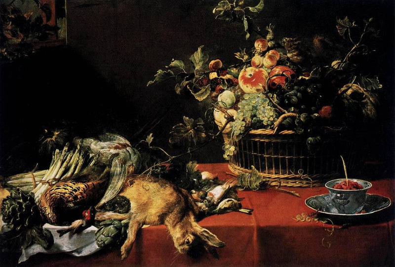 Still Life with Fruit Basket and Game by Frans Snyders — Oil Painting Reproduction