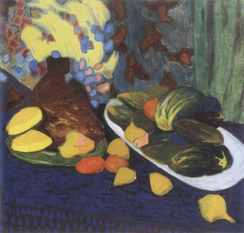 Still life with fruits and vegetables by Oleksandr Bogomazov — Oil Painting Reproduction