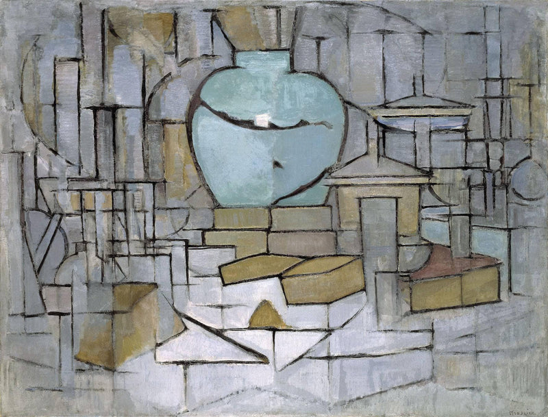 Still Life with Gingerpot 2 by Piet Mondrian — Oil Painting Reproduction