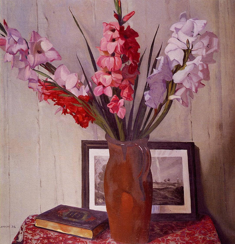 Still Life with Gladioli by Felix Vallotton — Oil Painting Reproduction