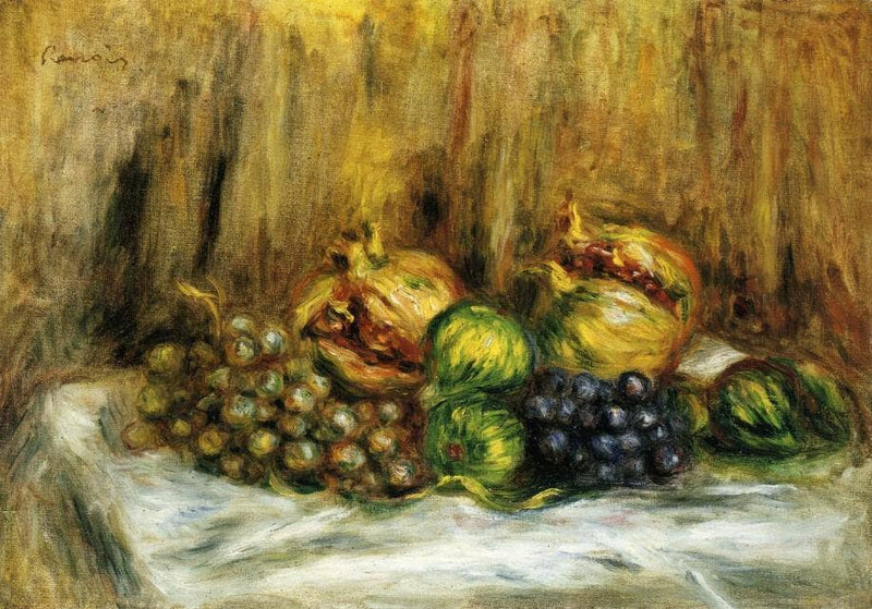 Still Life with Grapes by Pierre-Auguste Renoir — Oil Painting Reproduction