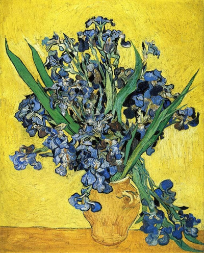 Still Life with Irises in hallway