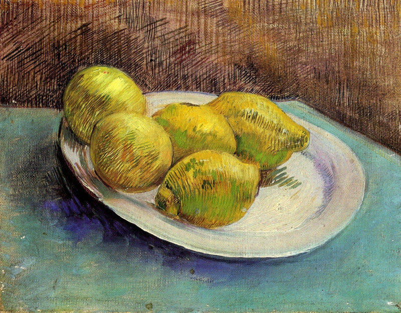 Still Life with Lemons on a Plate by Vincent van Gogh — Oil Painting Reproduction