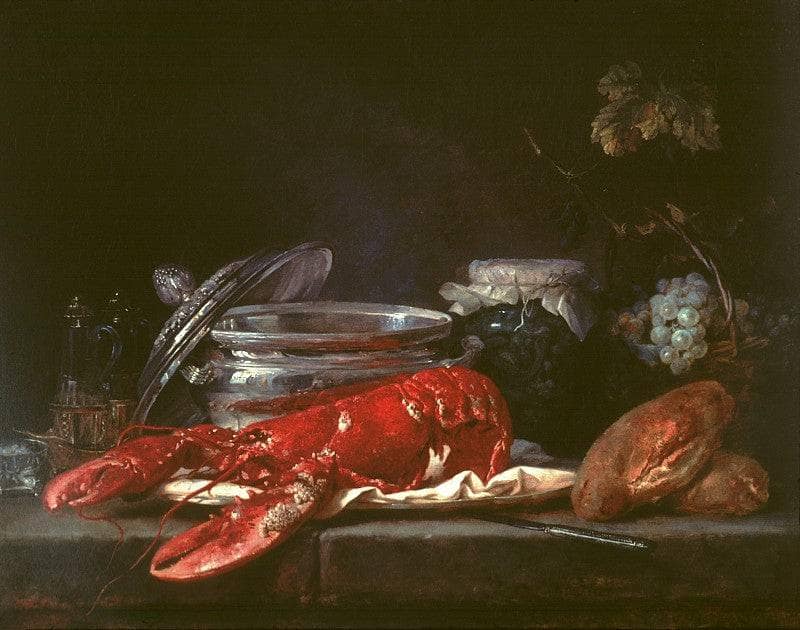 Still Life with Lobster by Anne Vallayer-Coster — Oil Painting Reproduction