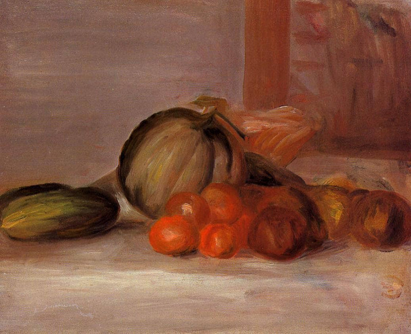Still Life with Melon by Pierre-Auguste Renoir — Oil Painting Reproduction