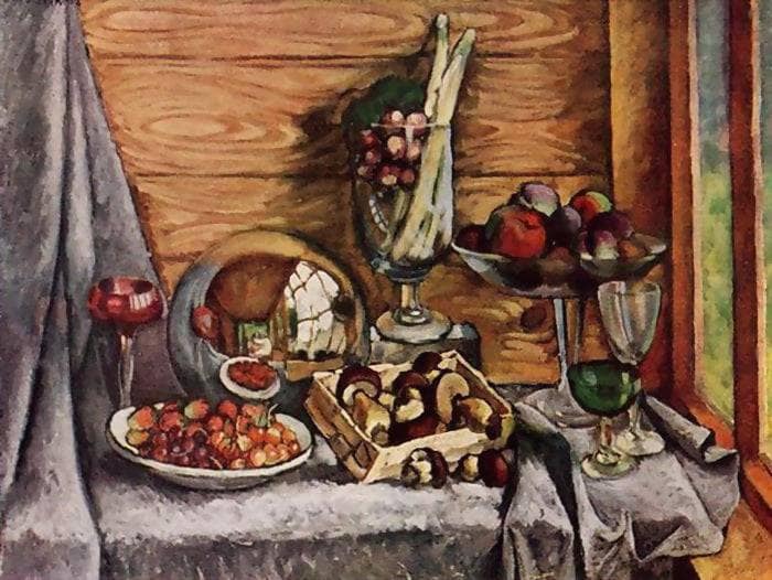 Still Life with Mushrooms by Ilya Mashkov — Oil Painting Reproduction