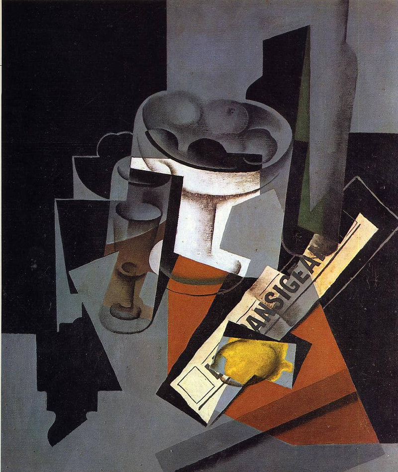 Still Life with Newspaper by Juan Gris — Oil Painting Reproduction