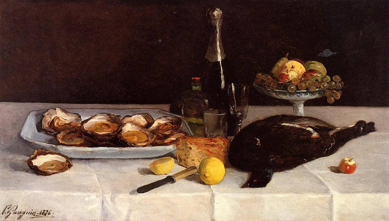 Still life with oysters by Paul Gauguin — Oil Painting Reproduction