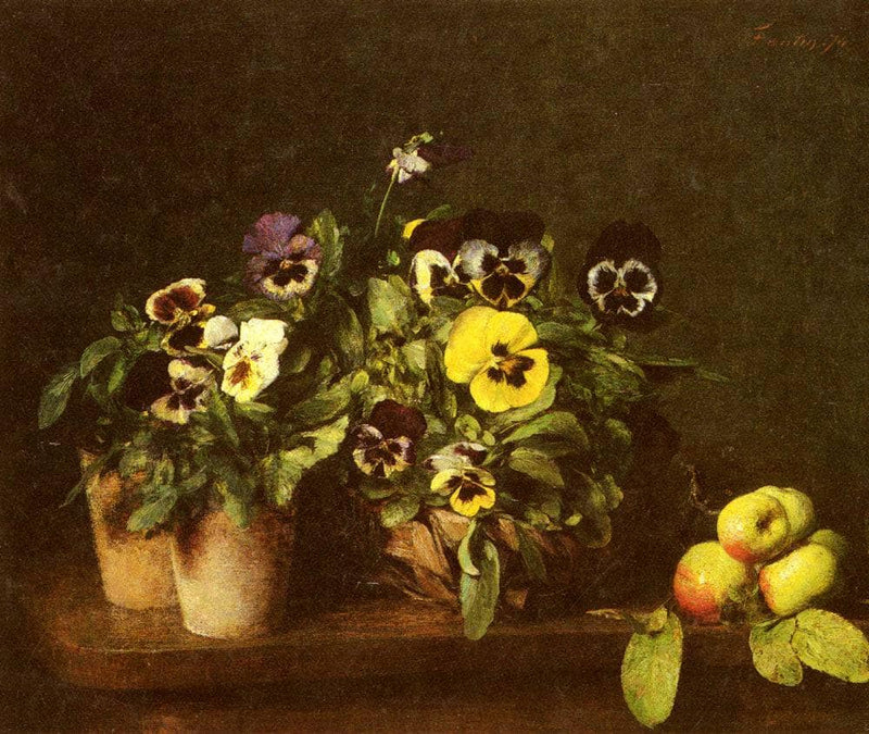 Still Life With Pansies by Henri Fantin-Latour — Oil Painting Reproduction