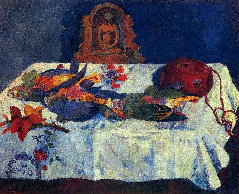 Still Life with Parrots by Paul Gauguin — Oil Painting Reproduction