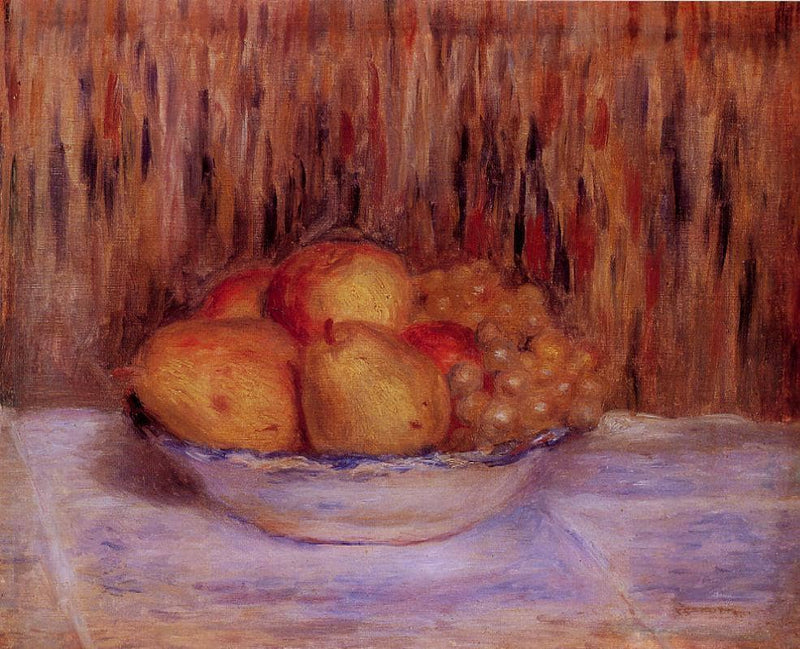 Still Life with Pears and Grapes by Pierre-Auguste Renoir — Oil Painting Reproduction