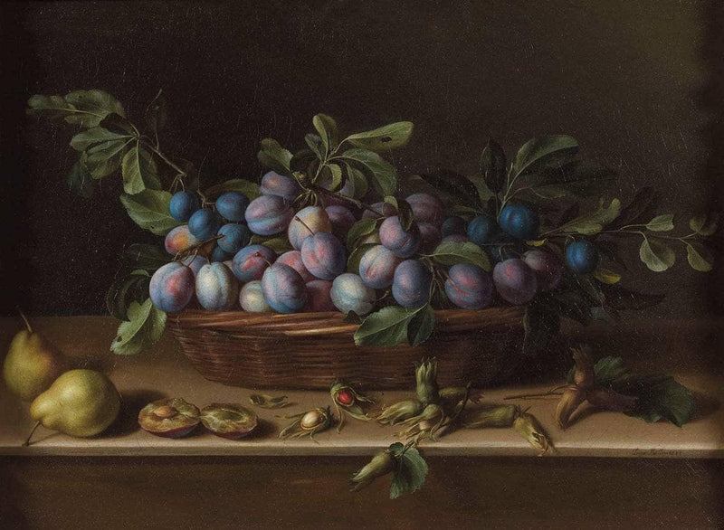 Still Life with Plums by Louise Moillon — Oil Painting Reproduction