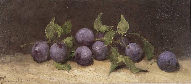 Still life with plums by Paul Trouillebert, Oil Painting Reproduction