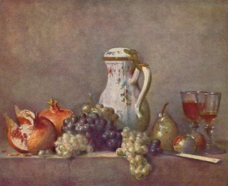 Still Life with Porcelain Teapot by Jean-Baptiste-Simeon Chardin — Oil Painting Reproduction