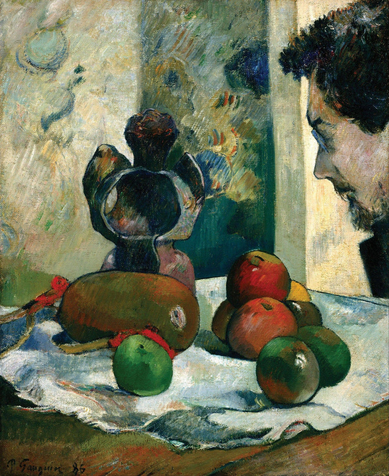 Still Life with Profile of Laval by Paul Gauguin — Oil Painting Reproduction