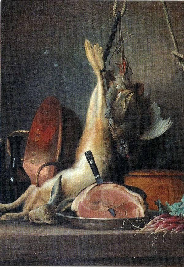 Still Life with Rabbit by Anne Vallayer-Coster — Oil Painting Reproduction