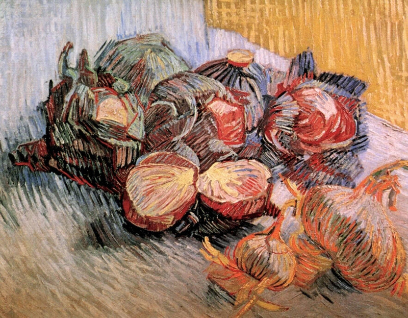 Still Life with Red Cabbages and Onions by Vincent van Gogh — Oil Painting Reproduction