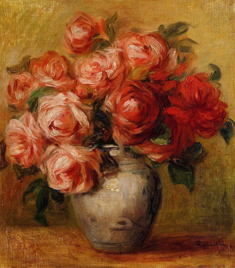 Still Life with Roses by Pierre-Auguste Renoir — Oil Painting Reproduction