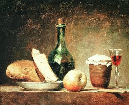 Still Life with Round Bottle by Anne Vallayer-Coster — Oil Painting Reproduction