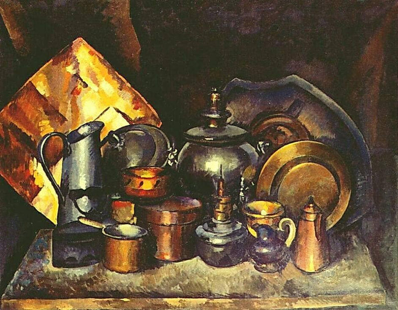 Still life with Samovar by Ilya Mashkov — Oil Painting Reproduction
