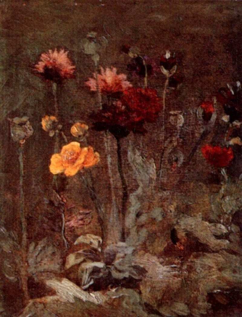 Still Life with Scabiosa and Ranunculus by Vincent van Gogh — Oil Painting Reproduction