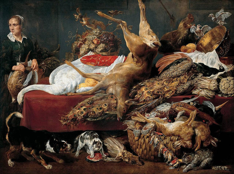 Still life with servant by Paul de Vos — Oil Painting Reproduction
