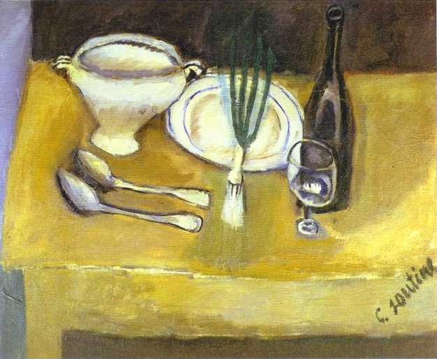 Still Life with Soup Tureen by Chaim Soutine — Oil Painting Reproduction