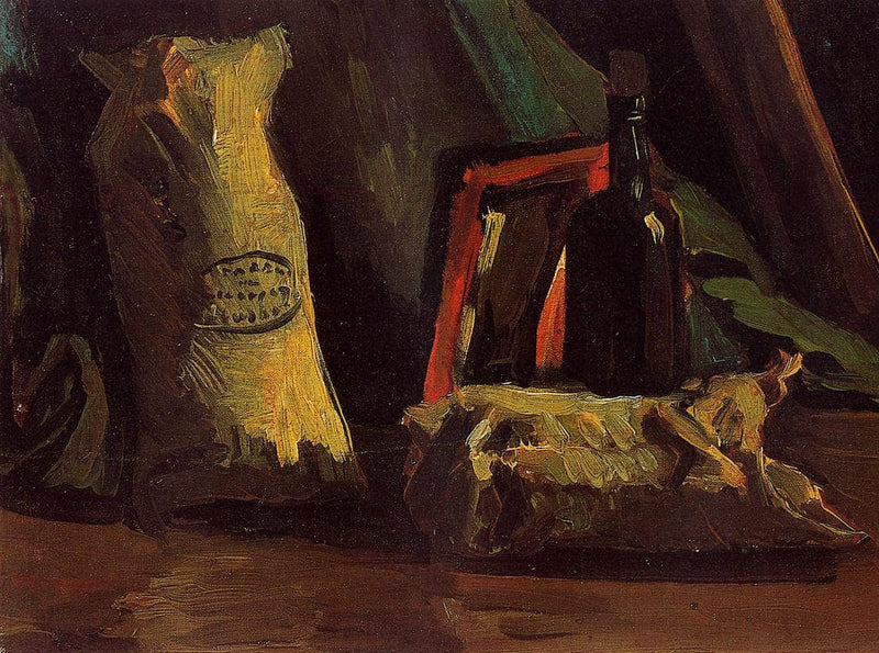 Still Life with Two Sacks and a Bottle by Vincent van Gogh — Oil Painting Reproduction