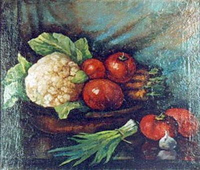 Still Life with Vegetables in entryway