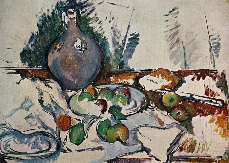 Still Life with Water Jug by Paul Cezanne — Oil Painting Reproduction