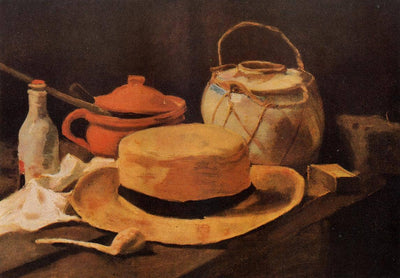 Still Life with Yellow Hat in dining room