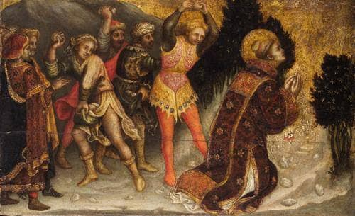 Stoning of St. Stephen by Gentile da Fabriano — Oil Painting Reproduction