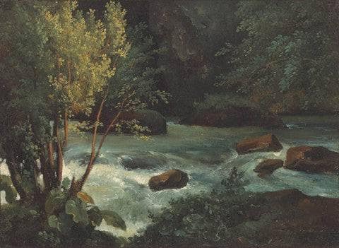Stream in Auvergne near Royat by Theodore Rousseau — Oil Painting Reproduction