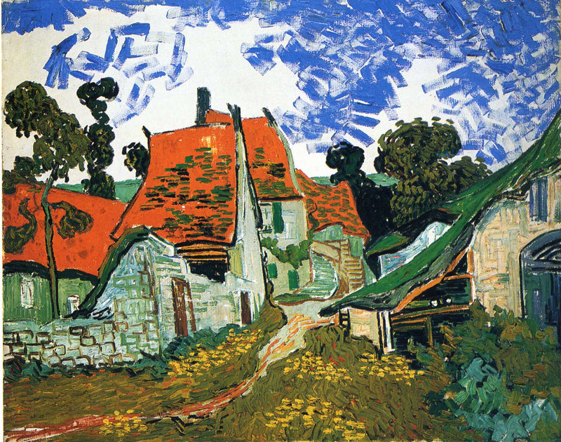 Street in Auvers-sur-Oise by Vincent van Gogh — Oil Painting Reproduction