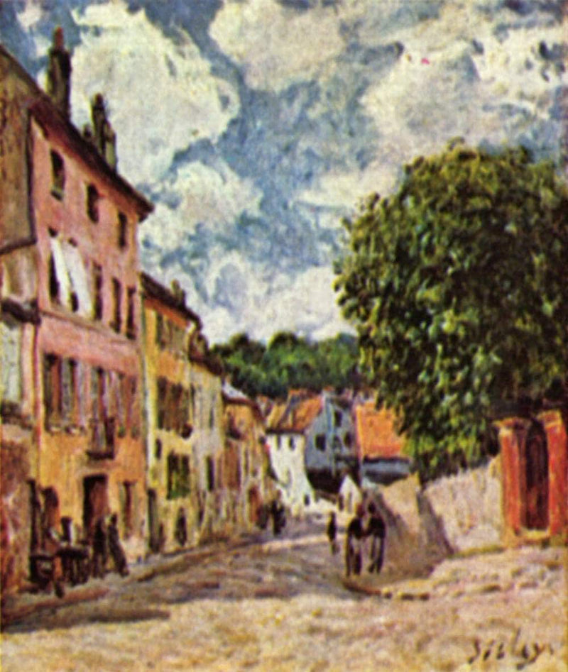Street in Moret Sur Loing by Alfred Sisley — Oil Painting Reproduction