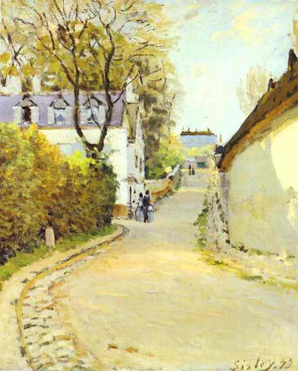 Street in Ville d Avray by Alfred Sisley — Oil Painting Reproduction