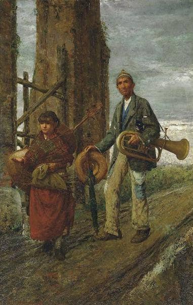Street musicians in bedroom