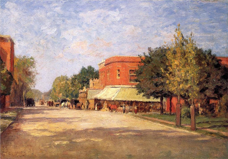 Street Scene by T. C. Steele — Oil Painting Reproduction