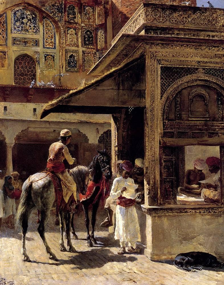 Street Scene In India by Edwin Lord Weeks — Oil Painting Reproduction