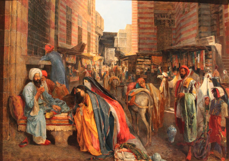 Street Scene near the El Ghouri Mosque in Cairo by John Frederick Lewis — Oil Painting Reproduction