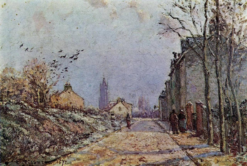 Street Snow Effect by Camille Pissarro — Oil Painting Reproduction