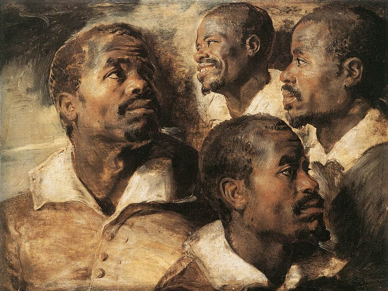 Studies of the Head of a Negro by Peter Paul Rubens — Oil Painting Reproduction