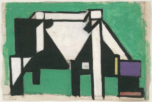 Study for Composition VIII (The Cow) by Theo van Doesburg — Oil Painting Reproduction