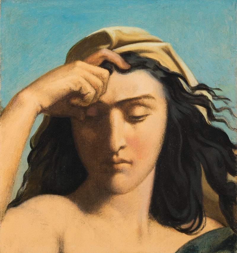 Study for the Libyan Sibyl by Henri Lehmann, Oil Painting Reproduction