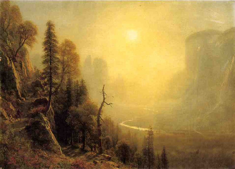 Study for Yosemite Valley, Glacier Point Trail by Albert Bierstadt — Oil Painting Reproduction