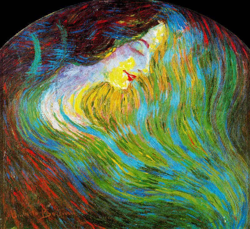 Study of a Feminine Face by Umberto Boccioni — Oil Painting Reproduction