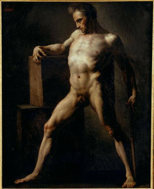 Study of a Man by Théodore Géricault — Oil Painting Reproduction