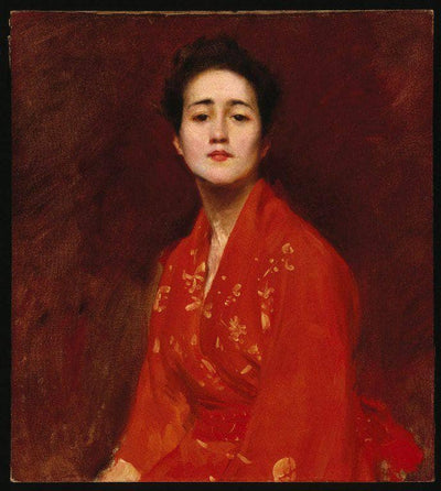 Study of Girl in Japanese Dress in apartment