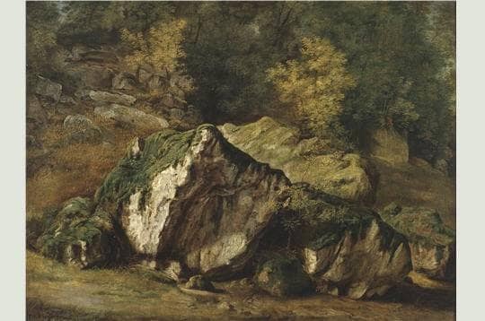 Study of rocks by Theodore Rousseau — Oil Painting Reproduction