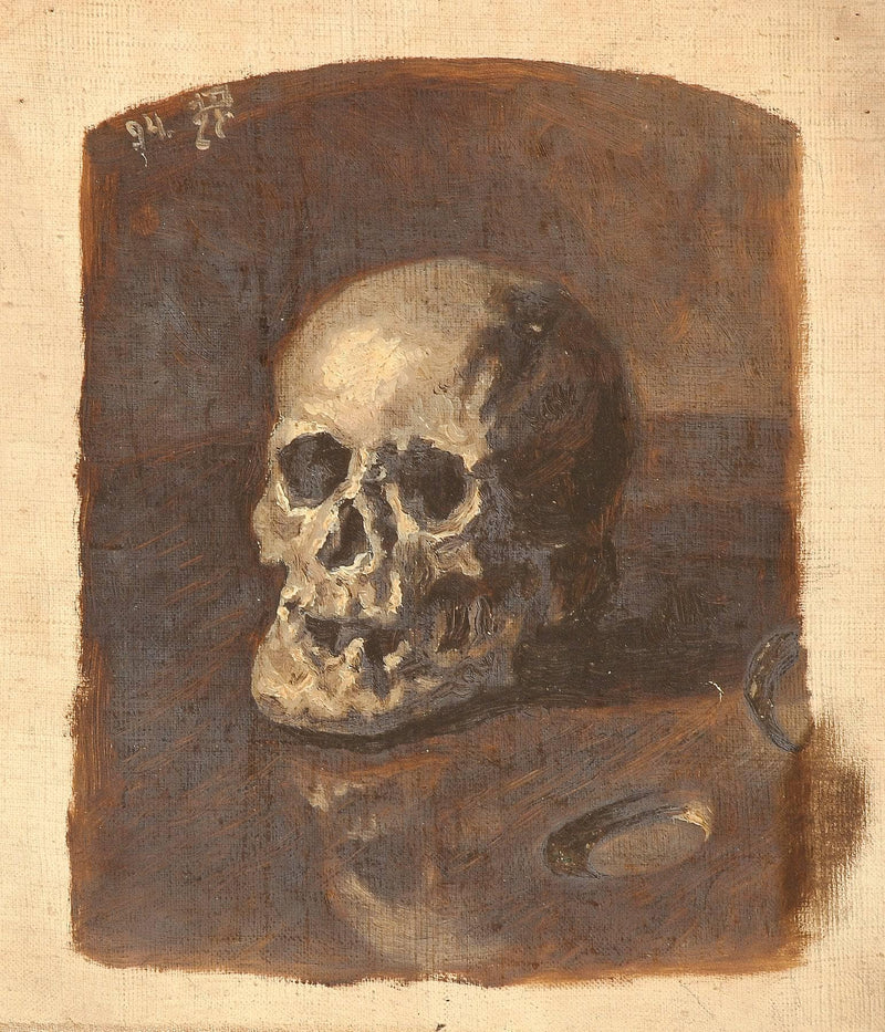 Study of skull by Nicholas Roerich — Oil Painting Reproduction